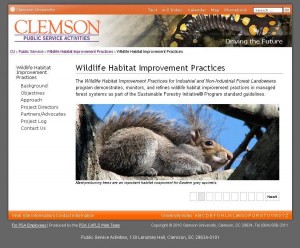 Clemson Wildlife Improvement Practices Website Clemson Wildlife Improvement Practices Website