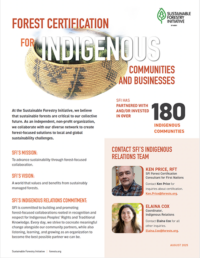 Forest Certification for Indigenous Communities and Businesses