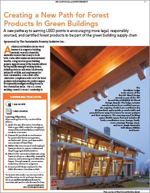 Creating a New Path for Forest Products in Green Buildings- Continuing Education Unit PDF