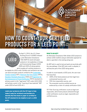 How to Count Your Certified Wood for a LEED Point PDF