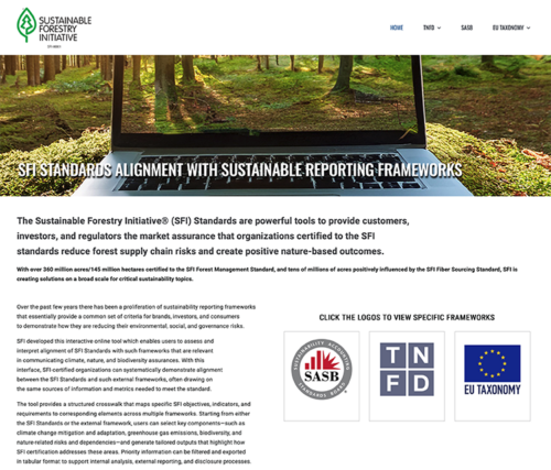 SFI LAUNCHES INTERACTIVE ONLINE TOOL TO SUPPORT ALIGNMENT OF SFI ...