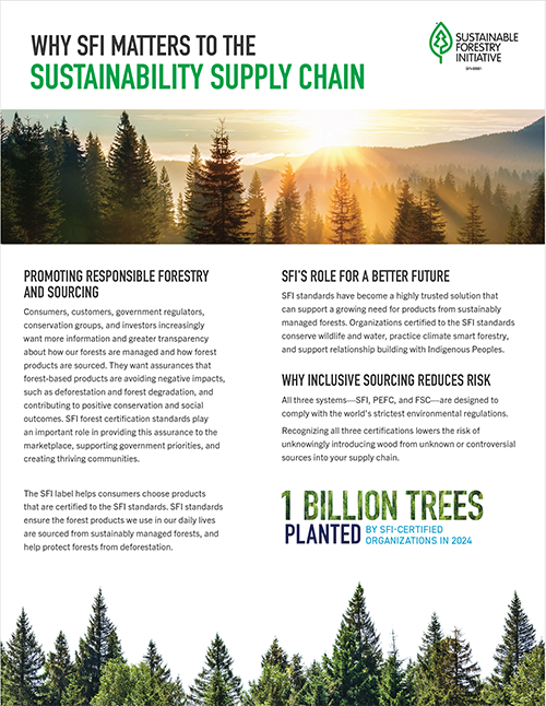 Why SFI Matters to the Sustainability Supply Chain
