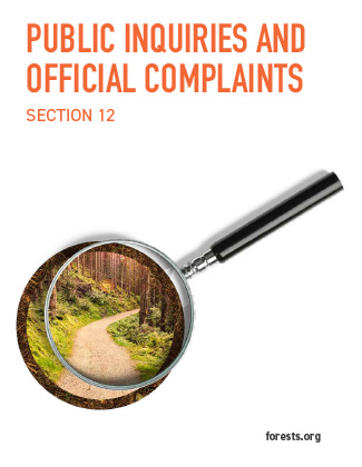 Public Inquiries and Official Complaints