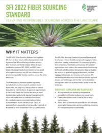SFI 2022 Fiber Sourcing Standard: Elevating Responsible Sourcing Across the Landscape