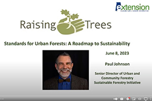 Webinar: standards for urban forestry – a roadmap for sustainability